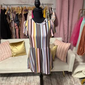 Striped Multicolor Women's Romper